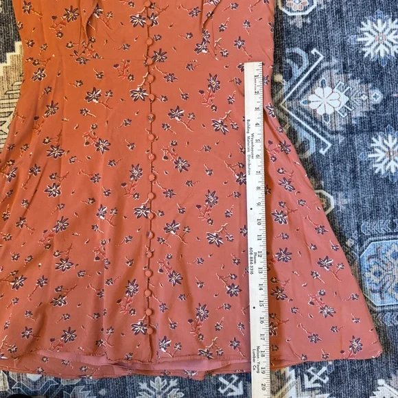 Madewell Women’s Flutter-Sleeve Button Down Dress in Ginger Floral Size 10 - Picture 15 of 16